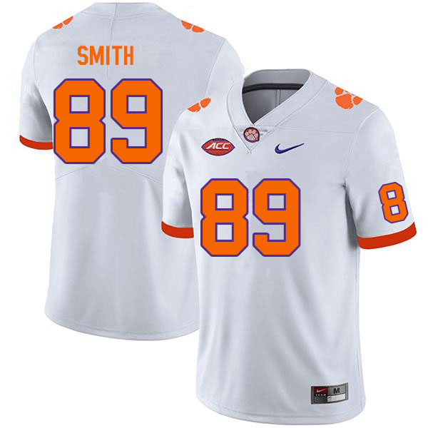 Men #89 Jack Smith Clemson Tigers College Football Jerseys Sale-White - Click Image to Close